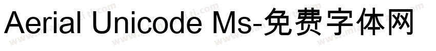 Aerial Unicode Ms字体转换